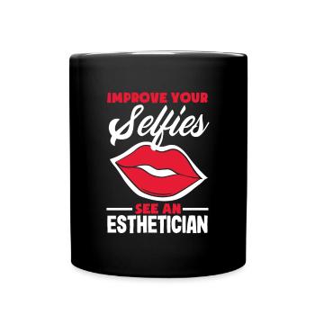 Hautpflege Kosmetikerin Kosmetik - Tasse einfarbig - Schwarz - Vorne