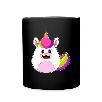 Einhorn Ostern Osterei - Tasse einfarbig - Schwarz - Vorne