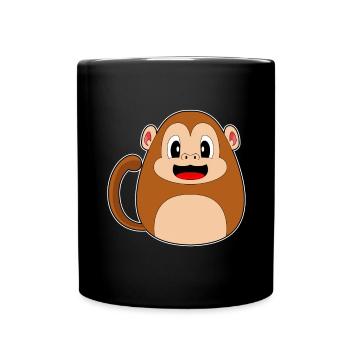 Monkey Easter Easter Egg - Full Colour Mug - black - Front
