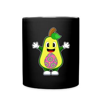 Avocado Ostern Osterei - Tasse einfarbig - Schwarz - Vorne