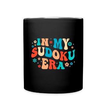 Witziger Sudoku Spruch - Tasse einfarbig - Schwarz - Vorne