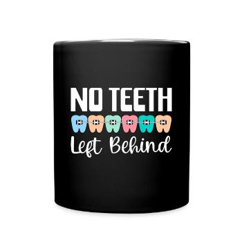 Zahnspange Kieferorthopäde - Tasse einfarbig - Schwarz - Vorne