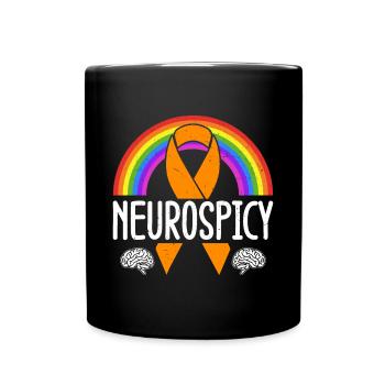Neurodiversity Neurodiverse Autism Adhd - Full Colour Mug - black - Front