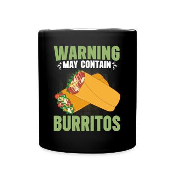 Burrito Gift - Tasse einfarbig - Schwarz - Vorne
