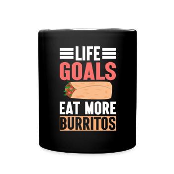 Burrito Gift - Tasse einfarbig - Schwarz - Vorne