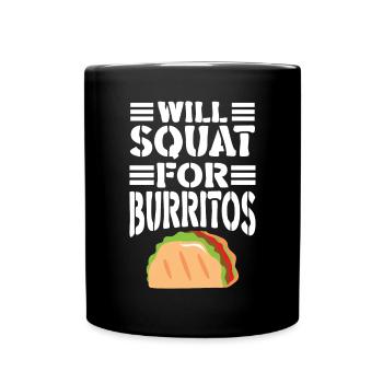 Burrito Gift - Tasse einfarbig - Schwarz - Vorne