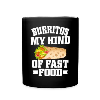 Cadeau Burrito - Mug uni - noir - Devant