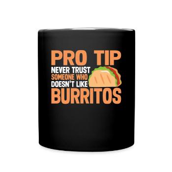 Burrito Gift - Full Colour Mug - black - Front