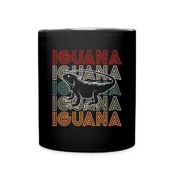 Iguanian Reptile Lover Herpetologist - Full Colour Mug - black - Front