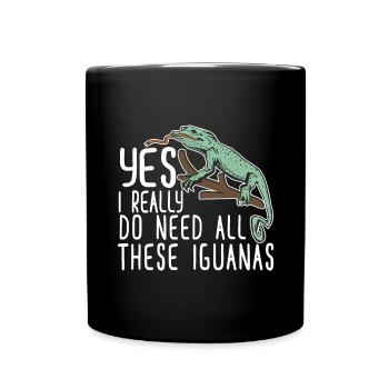 Herpétologiste amateur de reptiles iguanien - Mug uni - noir - Devant