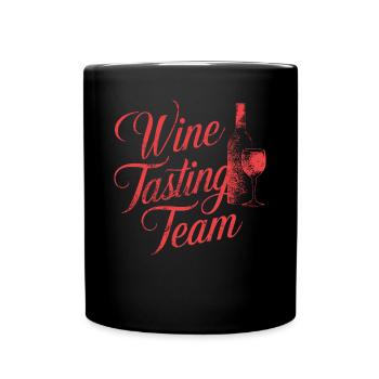 Conception graphique de l’équipe de dégustation de vins - Mug uni - noir - Devant