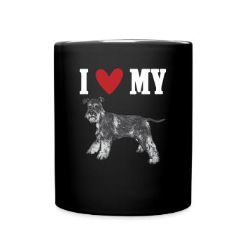Schnauzer nain Chien Schnauzer - Mug uni - noir - Devant