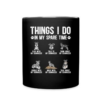 Schnauzer nain Chien Schnauzer - Mug uni - noir - Devant