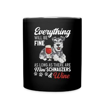 Schnauzer nain Chien Schnauzer - Mug uni - noir - Devant