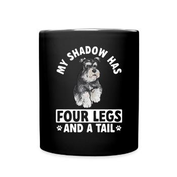 Zwergschnauzer Hund Schnauzer - Tasse einfarbig - Schwarz - Vorne