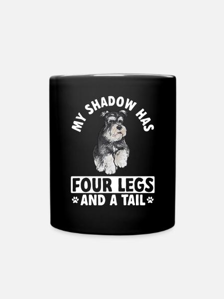 Zwergschnauzer Hund Schnauzer - Tasse einfarbig - Schwarz