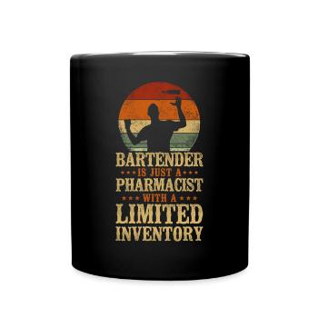 Bartender Mixologist Bartender Is - Full Colour Mug - black - Front