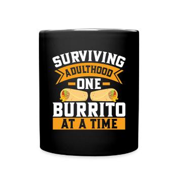 Burrito Gift - Tasse einfarbig - Schwarz - Vorne