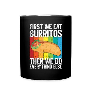 Burrito Gift - Tasse einfarbig - Schwarz - Vorne