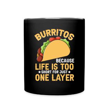 Burrito Gift - Full Colour Mug - black - Front