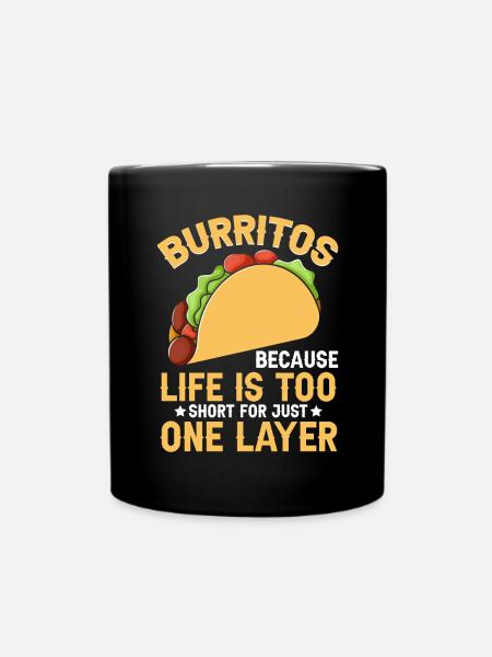 Burrito Gift - Tasse einfarbig - Schwarz