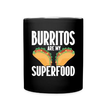 Burrito Gift - Tasse einfarbig - Schwarz - Vorne