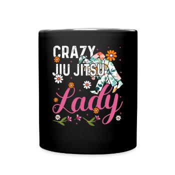 Fille de Jiu Jitsu Brésilien - Dame Folle de Jiu Jitsu - Mug uni - noir - Devant