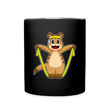 Forme physique pour sauter à la corde sur la corde suricate - Mug uni - noir - Devant