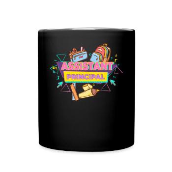 Stellvertretender Schulleiter Niedlicher Retro- - Tasse einfarbig - Schwarz - Vorne