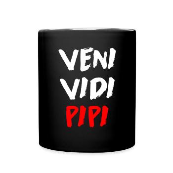 Veni Vidi Vici - Humour drôle sur les toilettes - Mug uni - noir - Devant