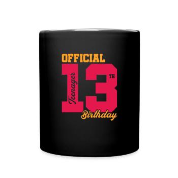 Teenager Teenie Teen Teens Teeny Geschenk - Tasse einfarbig - Schwarz - Vorne
