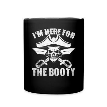 Pirate Skull Buccaneer Pirate Ship - Full Colour Mug - black - Front