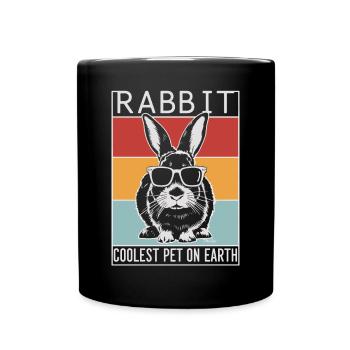 Lapin le plus cool Pet On Earth Lunettes de soleil rétro - Mug uni - noir - Devant