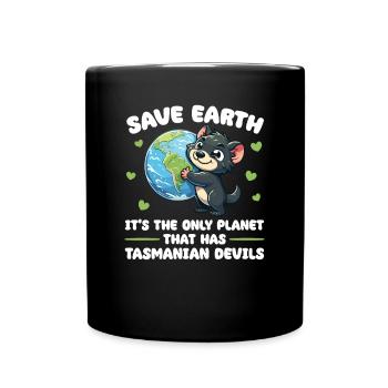Is the only planet with a marsupial devil Earth Day - Full Colour Mug - black - Front