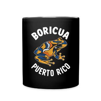 Boricua Puerto Rico Coqui Puerto Rican - Full Colour Mug - black - Front