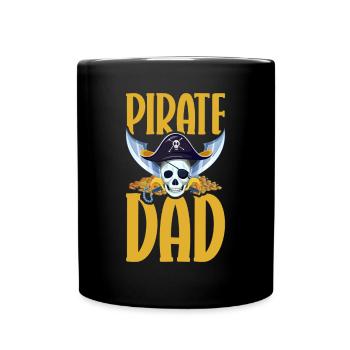 Pirate Skull Buccaneer Pirate Ship - Full Colour Mug - black - Front
