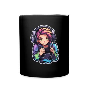 Gamer Anime Look - Full Colour Mug - black - Front