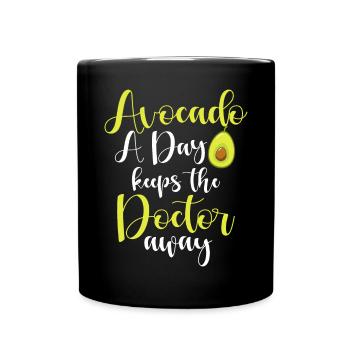 Avocado Gifts - Tasse einfarbig - Schwarz - Vorne