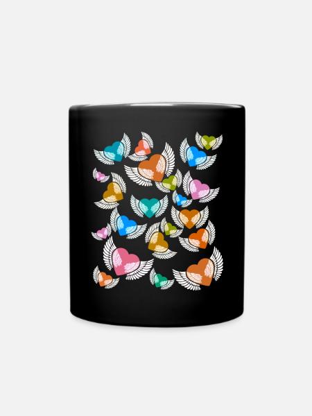 Coeur Coeurs Anniversaire Saint-Valentin - Mug uni - noir