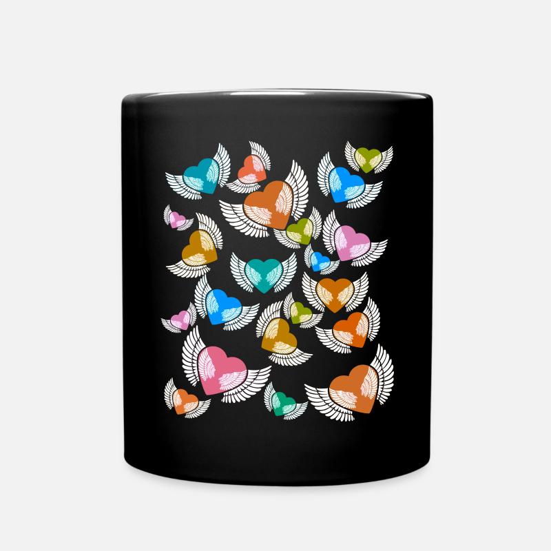 Coeur Coeurs Anniversaire Saint-Valentin - Mug uni - noir