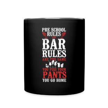 Bartender Mixologist Preschool - Full Colour Mug - black - Front