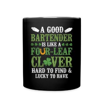 Bartender Mixologist St Patricks - Tasse einfarbig - Schwarz - Vorne