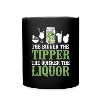Bartender Mixologist The Bigger - Full Colour Mug - black - Front