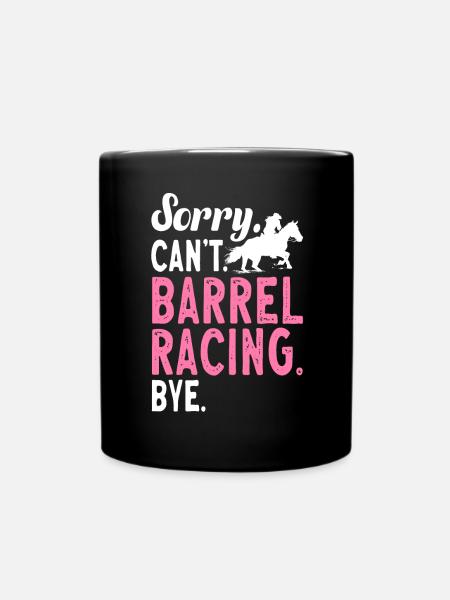 Rodeo Barrel Racing Pferd - Tasse einfarbig - Schwarz