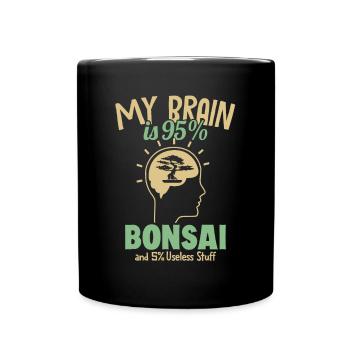 My Brain is 95% Bonsai Penjing Indoor Bonsai - Full Colour Mug - black - Front
