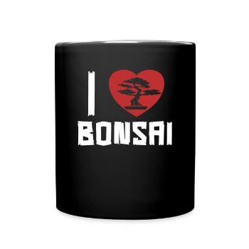 I love Bonsai Bonsai Pots Penjing Indoor Bonsai - Full Colour Mug - black - Front