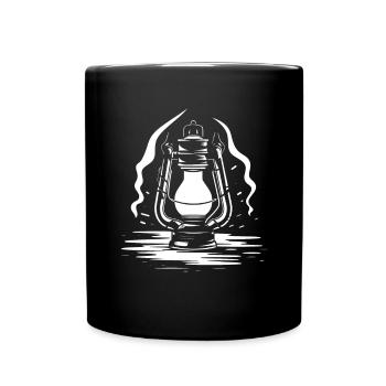 Laterne Skizze - Tasse einfarbig - Schwarz - Vorne