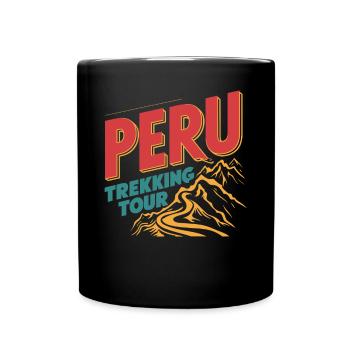 Pérou Trekking Aventure Paysage de montagne - Mug uni - noir - Devant