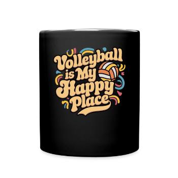 volley-ball volley-ball volley-ball est mon heureux - Mug uni - noir - Devant