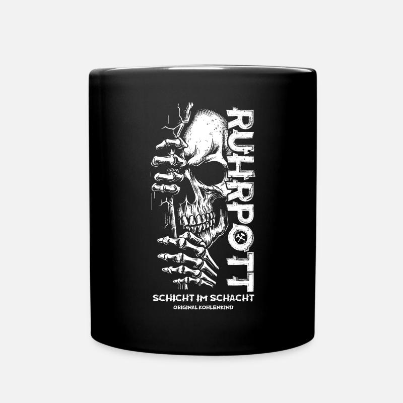 Ruhrgebiet Ruhrpott Design Schicht im Schacht - Tasse einfarbig - Schwarz